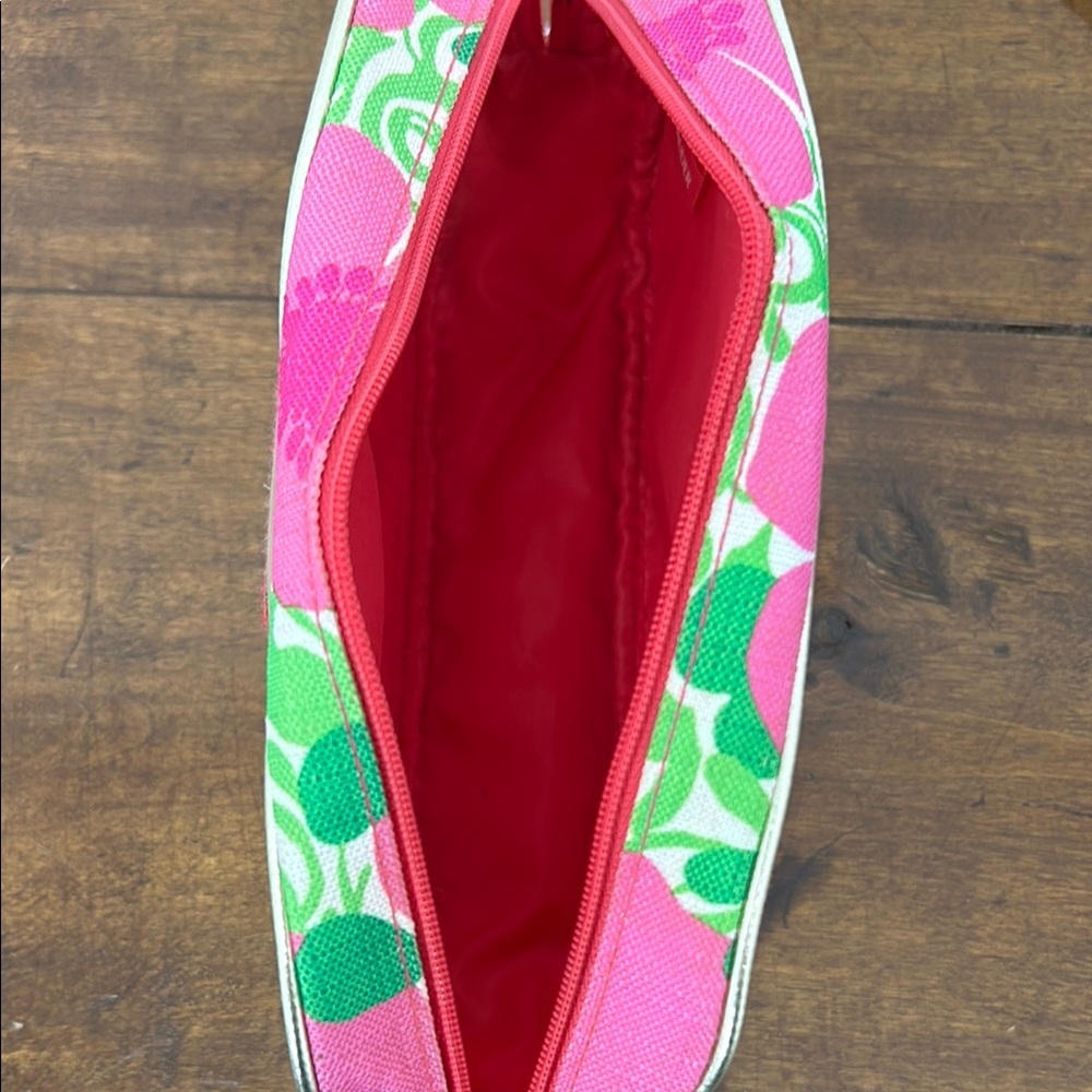Lily Pulitzer for Estee Lauder Pink Floral Cosmetic Bag Makeup Organize Travel - Picture 8 of 8